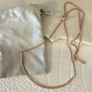 Rose gold Kendra Scott lariat necklace